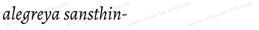 alegreya sansthin字体转换